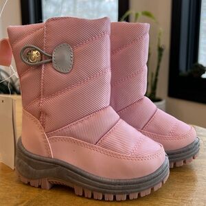 Pink Quilted Winter Boots for Baby Toddler Size US 5 NWT